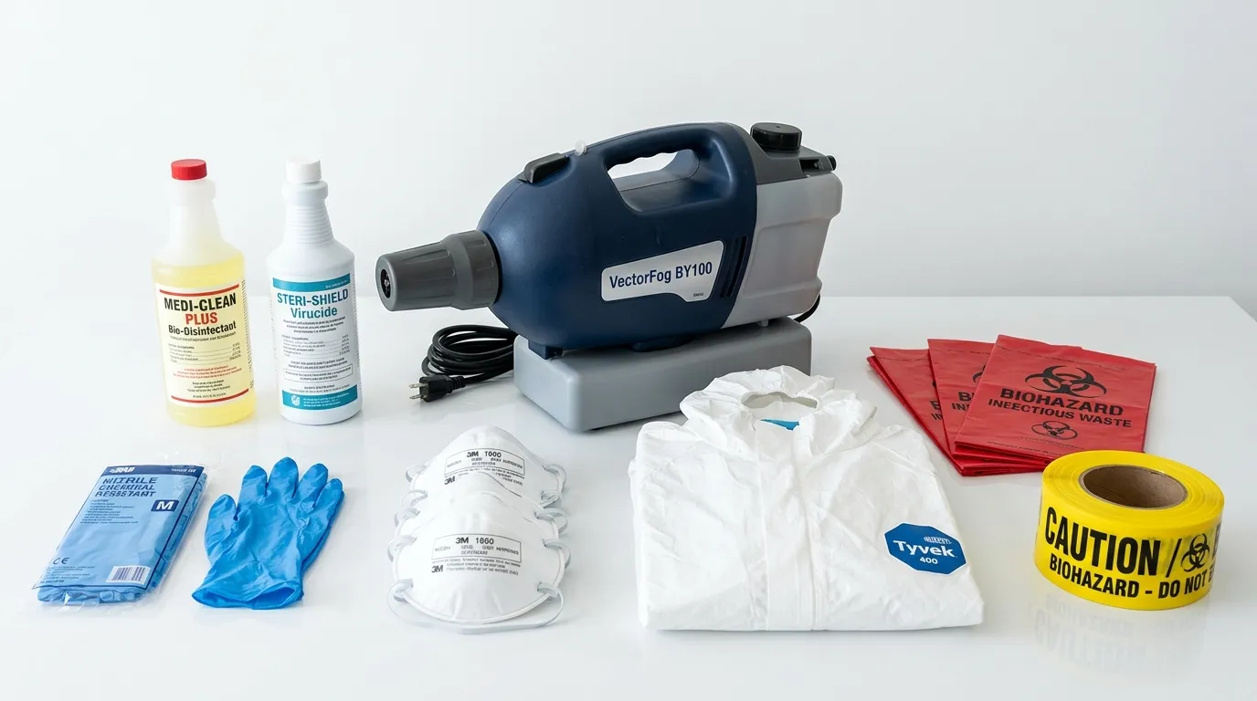 Professional biohazard remediation crew working in Walkersville